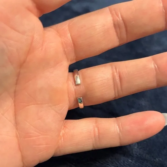 Elegant Purple and Blue Turquoise Sterling Silver Statement Adjustable Ring - Picture 4 of 6